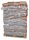 Dried firewood on the pallet